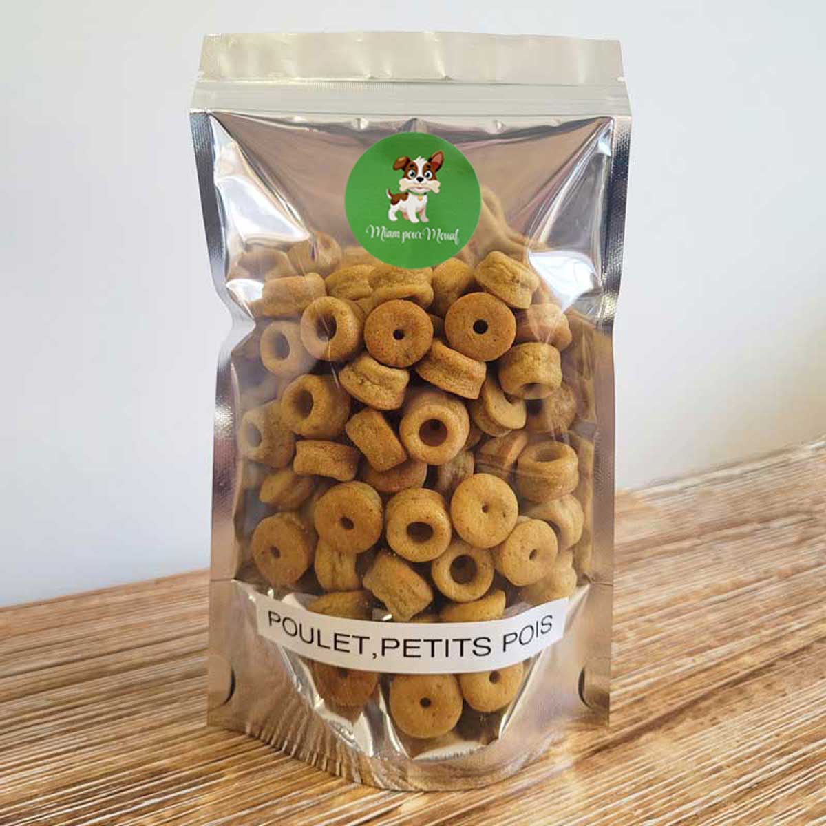 Poulet petits pois - petit chien
